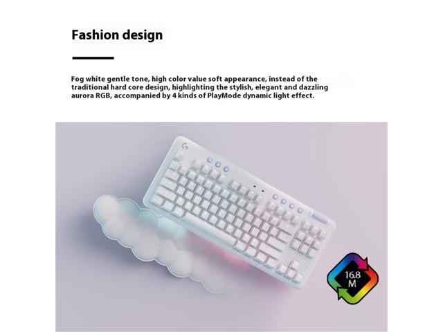 Logitech G G715 Wireless Mechanical Gaming Keyboard with LIGHTSYNC RGB, LIGHTSPEED, Clicky Switches (GX Blue), and Keyboard Palm Rest, PC/Mac...
