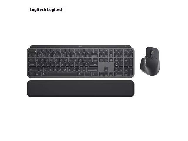 Logitech MX KEYS S COMBO Wireless Bluetooth Keyboard and Mouse Set, Padded Palm Rest, Wave for Windows/macOS/USB/ChromeOS/Linux, Black