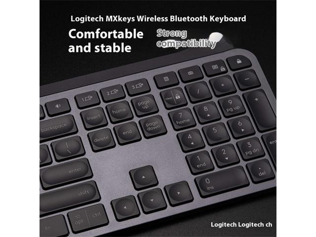 Logitech MX KEYS S COMBO Wireless Bluetooth Keyboard and Mouse Set, Padded Palm Rest, Wave for Windows/macOS/USB/ChromeOS/Linux, Black