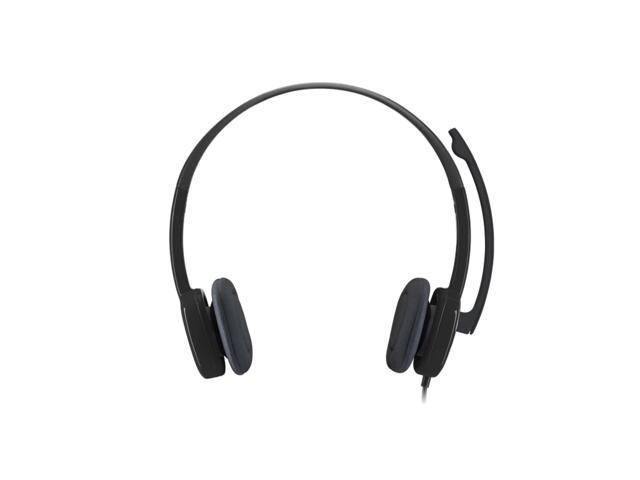 Logitech H151 Wired Headset, Analog Stereo Headphones with Rotating Noise-Cancelling Microphone, 3.5 mm Audio Jack, In-Line Controls,...