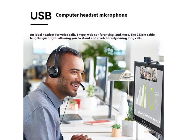 Logitech H390 Wired Headset for PC/Laptop, Stereo Headphones with Noise Cancelling Microphone, USB-A, in-Line Controls for Video Meetings, Music,...