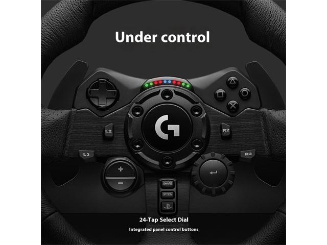 Logitech G923 Gaming Steering Wheel for PC, Rotates 900 Degrees, Dual Motor Force Feedback Technology, Dual Motors for TRUEFORCE, Thermal...