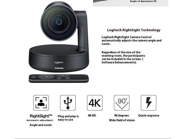 Logitech CC4900E Business HD Conference Webcam, Large Meeting Room Equipment, Ultra HD Imaging System, 1080p 30fps, camera, Tilt, and Zoom, IR...
