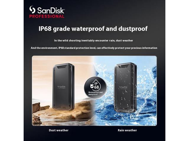SanDisk Professional PRO-G40 PSSD, Thunderbolt 3 Compatible USB3.2 Gen2, 3000MB/s High Speed Transmission, IP68 Triple Protection, Waterproof,...