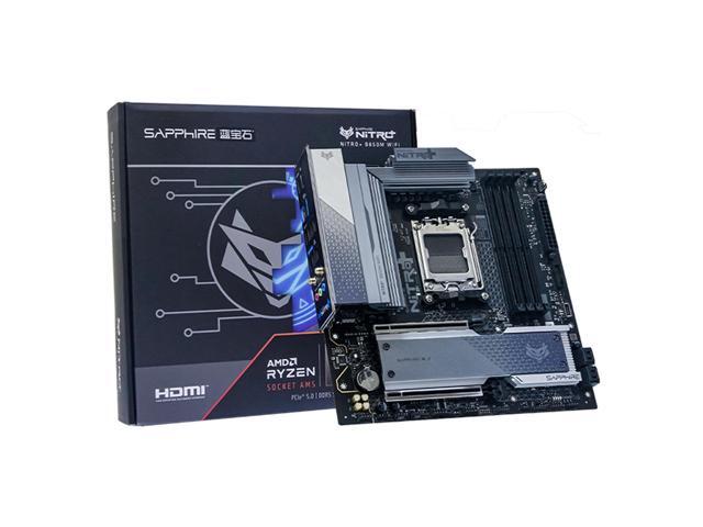Sapphire Tech NITRO+ B850M WIFI Motherboard, Desktop Motherboard, for AMD Razorback 9000/8000/7000 Series Processors, WIFI6+ Bluetooth 5, AMD B850,...