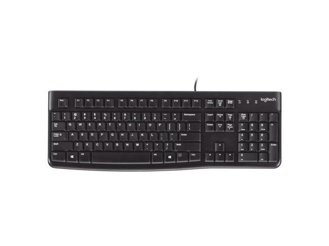 Logitech K120 Wired Keyboard, Office/ Laptop /Membrane Keyboard, Plug and Play USB,10 million knocks, Status Indicator, Deep Profile,Splash-proof...