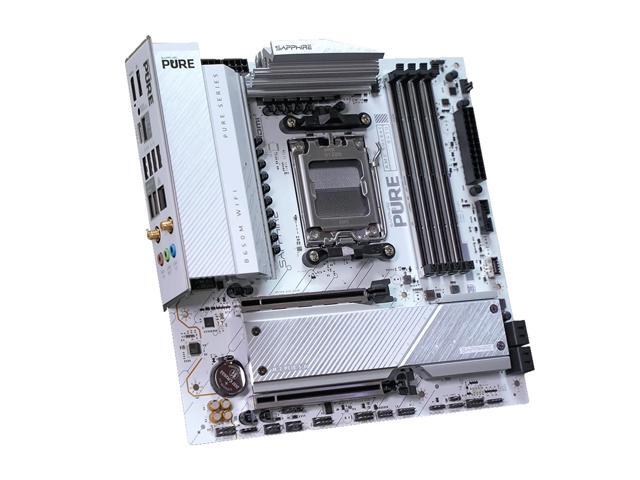 SAPPHIRE Tech PURE B650M WIFI AM5 Motherboard,Desktop Motherboard, DDR5 7600+ OC, PCIe 5.0 M.2, 10+2+1 Phase VRM, Wi-Fi 6 & Bluetooth 5.2 AMD...