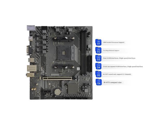Sapphire Tech PULSE A520M-E AM4 Motherboard & Ryzen 5 5500GT 6-Core APU Combo Vega 7 iGPU, DDR4 4600+ OC, PCIe 3.0 M.2, Budget Gaming &...