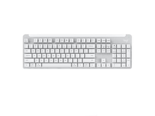 Logitech Mouse & Key Set, K865 Wireless Keyboard & Mouse Combo (White) - Silent Typing, 10m Range, Multi-Device Switching for Home/Office