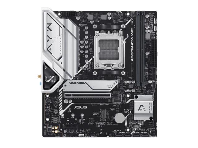ASUS A620M-AYW WIFI motherboard, AMD A620 (Ryzen AM5) mATX motherboard DDR5, PCIe 4.0, dual M.2 slots, DisplayPort, HDMI, Realtek 2.5G wired...