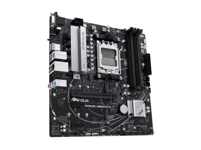 ASUS PRIME A620M-A Motherboard, AMD AM5 micro-ATX, DDR5, PCIe 4.0, Dual M.2, DisplayPort/HDMI/VGA, USB 3.2 Gen 1 Ports, SATA 6 Gbps, BIOS...