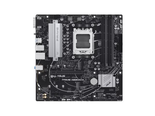 ASUS PRIME A620M-A Motherboard, AMD AM5 micro-ATX, DDR5, PCIe 4.0, Dual M.2, DisplayPort/HDMI/VGA, USB 3.2 Gen 1 Ports, SATA 6 Gbps, BIOS...