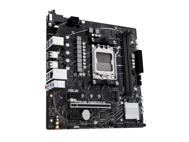 ASUS PRIME A620M-E Motherboard, AM5, DDR5, PCIe 4.0 AMD A620 micro-ATX, Supports CPUs 7500F/7600/7700X PRIME A620M-E, AURA SYNC Synchronized...