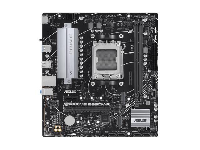 ASUS PRIME B650M-R AMD B650 Micro-ATX motherboard,AM5,DDR5,PCIe 4.0,Realtek 2.5Gb Ethernet, SATA 6 Gbps, USB 5Gbps Type-C, BIOS FlashBack,...