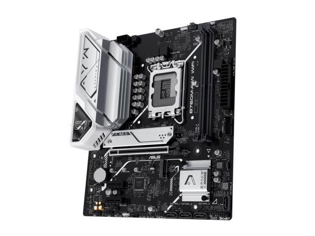 ASUS B760M-AYW WIFI, Intel B760 LGA 1700 mATX motherboard, PCIe 4.0, PCIe 4.0 M.2 slots, DDR5, Realtek 2.5Gb Ethernet, WiFi 6, HDMI, SATA 6 Gbps,...