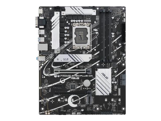 ASUS Prime B760-PLUS D4-CSM, Intel B760 LGA 1700 ATX motherboard, PCIe 5.0, three PCIe 4.0 M.2 slots, DDR4, Realtek 2.5Gb Ethernet, DisplayPort,...