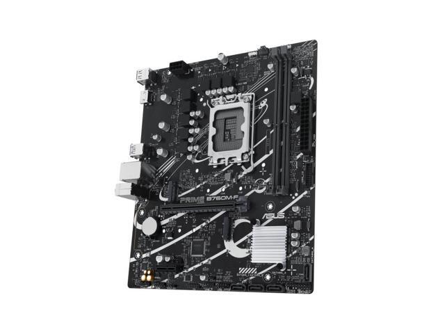 ASUS PRIME B760M-F, Intel B760 LGA 1700 micro-ATX motherboard,PCIe 4.0, two PCIe 4.0 M.2 slots, DDR5, Realtek 1Gb Ethernet, HDMI, SATA 6 Gbps, USB...