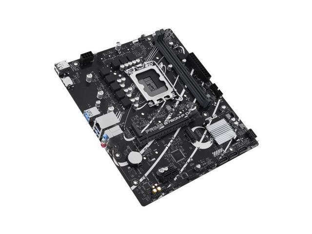 ASUS PRIME B760M-F D4, Intel B760 LGA 1700 micro-ATX motherboard, PCIe 4.0, two PCIe 4.0 M.2 slots, DDR4, Realtek 1Gb Ethernet, HDMI, SATA 6 Gbps,...