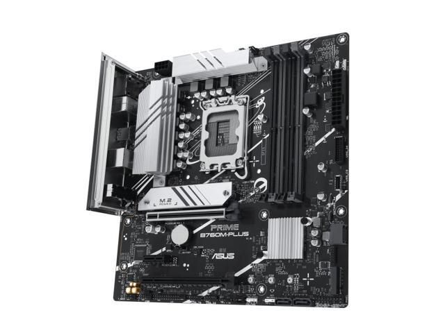 ASUS PRIME B760M-PLUS Intel B760 (LGA 1700) micro-ATX motherboard PCIe 4.0, DDR5, two M.2 slots, Realtek 2.5Gb Ethernet, SATA 6 Gbps, rear USB...