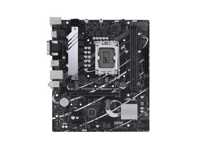ASUS Prime B760M-K D4-CSM, Intel B760 LGA 1700 mATX motherboard PCIe 4.0, DDR4, Realtek 2.5Gb Ethernet, SATA 6 Gbps, USB 3.2 Gen 1, Aura Sync