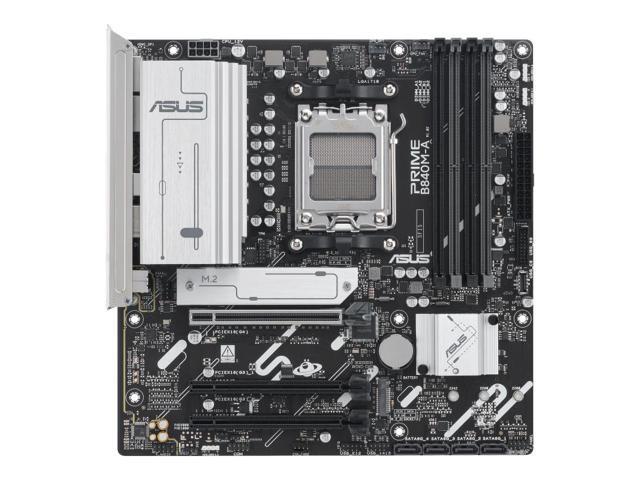 ASUS PRIME B840M-A AMD B840(AM5 Socket) microATX motherboard, DDR5, PCle 4.0 Ready, Realtek 2.5Gb wired LAN card, Dual DisplayPort, Rear/Front USB...