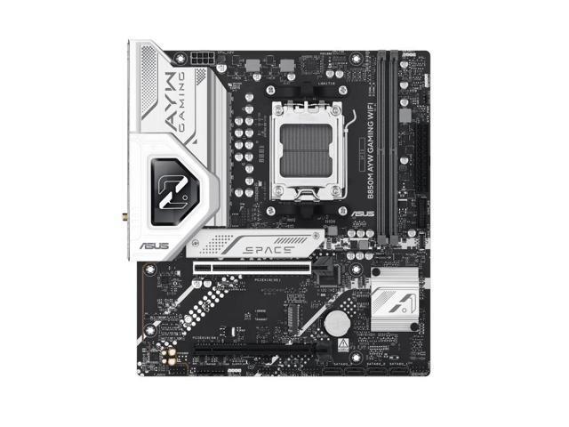 ASUS B850M AYW GAMING WIFI AMD B850 micro-ATXmotherboard AM5, DDR5, PCle 5.0Ready, Wi-Fi 6,Realtek 2.5Gb Ethernet, HDMlrear USB 10Gbps Type-A,...