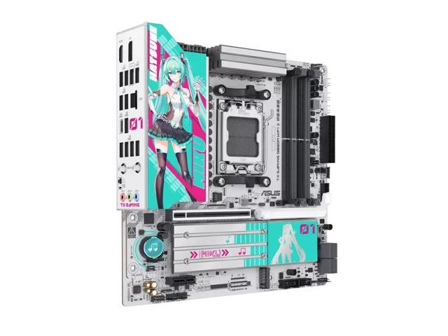 ASUS TX GAMING B850M WIFI S-HATSUNE MIKU AMD AM5 mATX Motherboard, PCIe 5.0, WiFi 6E, three M.2slots, SATA interface, M.2 interface (NVMe...