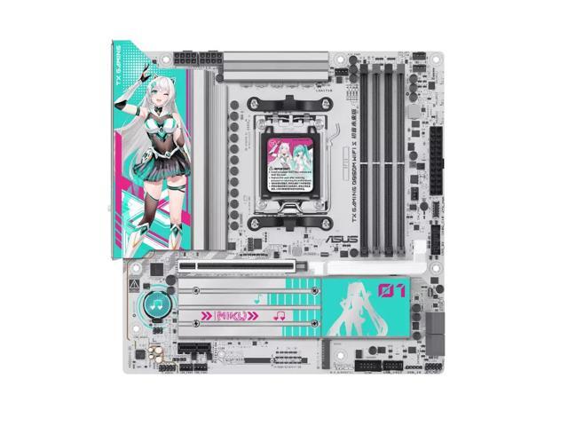 ASUS TX GAMING B850M WIFI S-HATSUNE MIKU AMD AM5 mATX Motherboard, PCIe 5.0, WiFi 6E, three M.2slots, SATA interface, M.2 interface (NVMe...