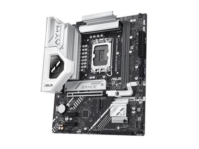 ASUS B860M AYW GAMING WIFI Intel B860 LGA1851 micro-ATXmotherboard, DDR5 slots, PCle 4.0, front USB 5GbpsType-c, 2 x M.2 slots, M.2 Q. Latch, PCle...