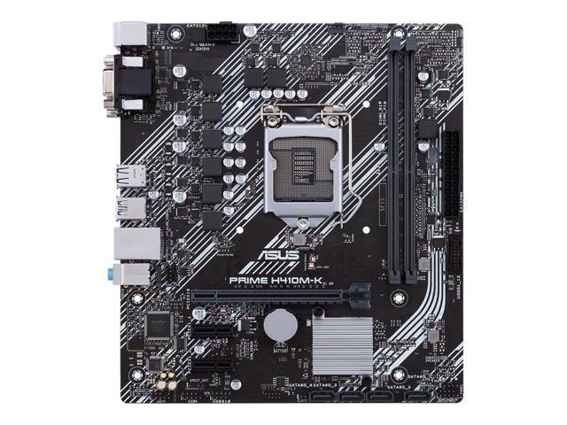 ASUS PRIME H410M-K Intel H410 (LGA 1200) mic-ATX motherboard with DDR4 support, DVI, D-Sub, USB 3.2 Gen 1 ports, SATA 6 Gbps, COM header
