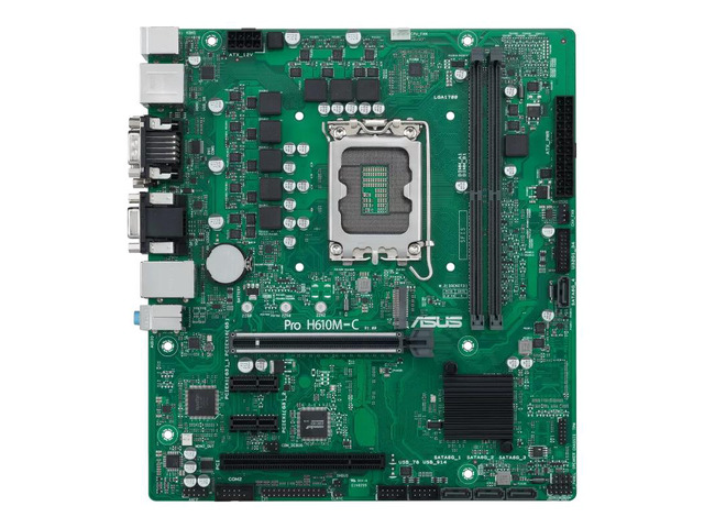 ASUS Pro H610M-C-CSM The Pro H610M-C -CSM Intel socket LGA1700 for 14th,13th & 12th Gen Intel processors,PCIe 5.0 support, DDR5, USB 3.2 Gen 2, M.2...