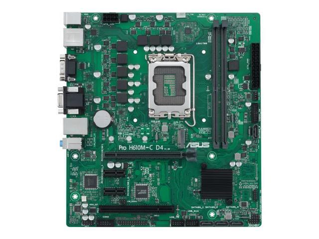 ASUS Pro H610M-C D4-CSM Intel socket LGA1700 for 14th,13th & 12th Gen Intel processors,PCIe 4.0 support, DDR4, USB 3.2 Gen 1, M.2 PCIe 3.0 slot, TPM...