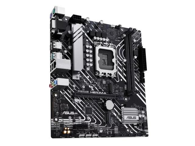ASUS PRIME H610M-A Intel H610 (LGA 1700) mATX motherboard with DDR5, dual M.2 slots, Intel 1Gb Ethernet, DisplayPort,USB 3.2 Gen 2 ports,...