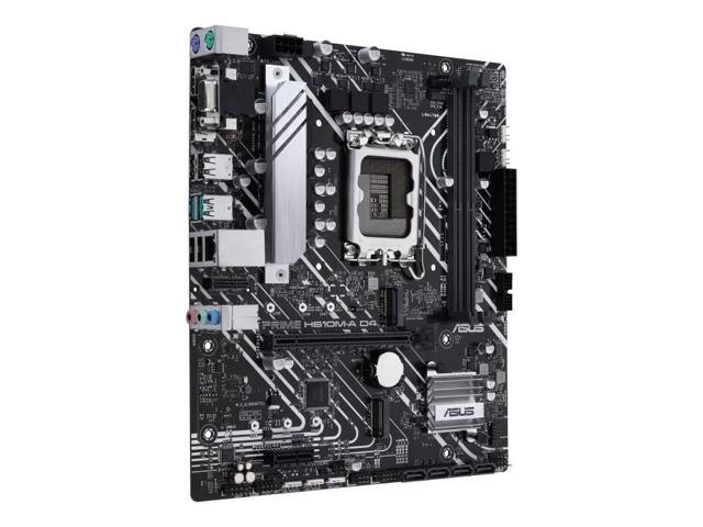 ASUS PRIME H610M-A D4-CSM Intel H610 (LGA 1700) micro ATX motherboard PCIe 4.0, dual M.2 slots up to 32Gbps, Intel 1 Gb Ethernet, DisplayPort,SATA...
