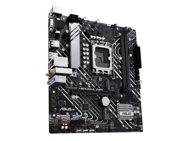 ASUS PRIME H610M-A WIFI Intel H610 (LGA 1700) mATX motherboard with DDR5, dual M.2 slots, Intel 1Gb Ethernet, WIFI 5,DisplayPort, USB 3.2 Gen 2...