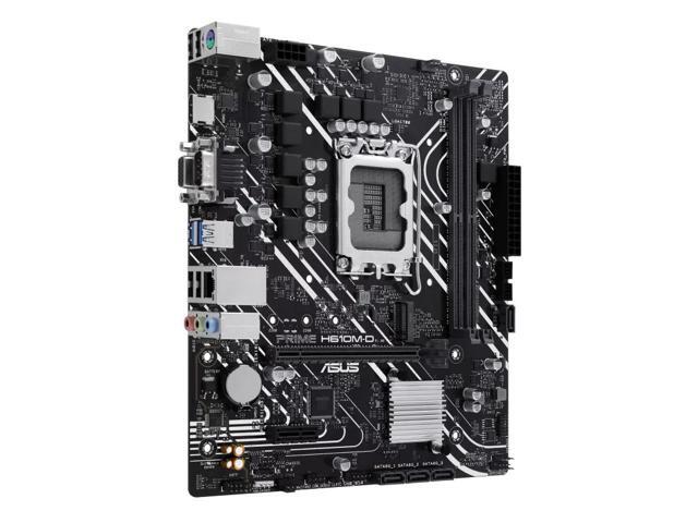 ASUS PRIME H610M-D Intel H610 (LGA 1700) micro-ATX motherboard, DDR5, PCIe 4.0, M.2 slot, Realtek 1 Gb Ethernet, HDMI, VGA, USB 3.2 Gen 1, SATA 6...