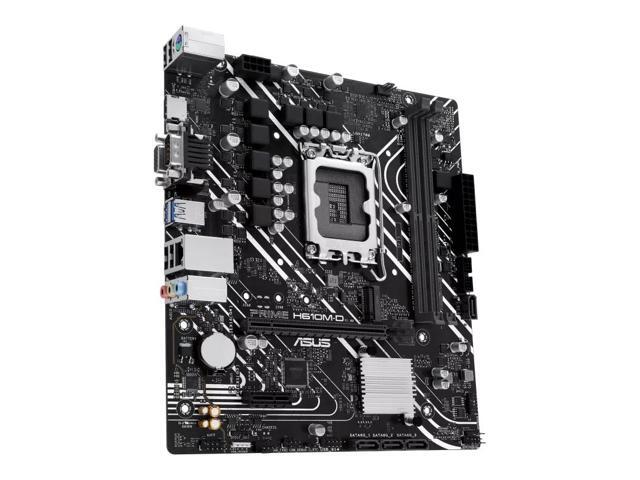 ASUS PRIME H610M-D Intel H610 (LGA 1700) micro-ATX motherboard, DDR5, PCIe 4.0, M.2 slot, Realtek 1 Gb Ethernet, HDMI, VGA, USB 3.2 Gen 1, SATA 6...