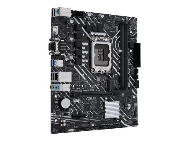 ASUS PRIME H610M-D D4 Intel H610 (LGA 1700) mic-ATX motherboard, DDR4, PCIe 4.0, M.2 slot, Realtek 1 Gb Ethernet,USB 3.2 Gen 1 ports,SATA 6...