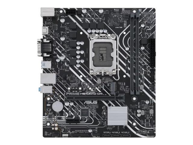 ASUS PRIME H610M-D D4 Intel H610 (LGA 1700) mic-ATX motherboard, DDR4, PCIe 4.0, M.2 slot, Realtek 1 Gb Ethernet,USB 3.2 Gen 1 ports,SATA 6...