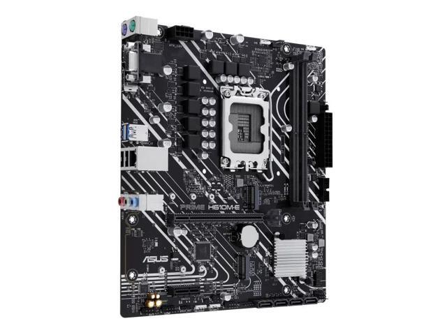 ASUS PRIME H610M-E Intel H610 (LGA 1700) mATX motherboard PCIe 4.0, dual M.2 slots, DDR5, Realtek 1Gb Ethernet, DisplayPort,VGA, SATA 6 Gbps,...
