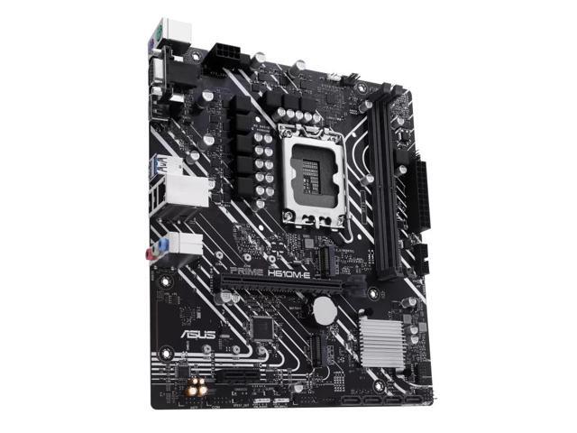 ASUS PRIME H610M-E Intel H610 (LGA 1700) mATX motherboard PCIe 4.0, dual M.2 slots, DDR5, Realtek 1Gb Ethernet, DisplayPort,VGA, SATA 6 Gbps,...