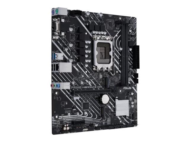ASUS PRIME H610M-E D4 Intel H610 (LGA 1700) micro ATX motherboard PCIe 4.0, dual M.2 slots up to 32Gbps,D-Sub, USB 3.2 Gen 1 Type-A, SATA 6 Gbps,...