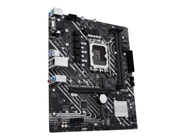 ASUS PRIME H610M-E D4 Intel H610 (LGA 1700) micro ATX motherboard PCIe 4.0, dual M.2 slots up to 32Gbps,D-Sub, USB 3.2 Gen 1 Type-A, SATA 6 Gbps,...