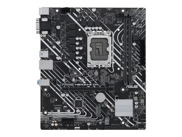 ASUS PRIME H610M-E D4 Intel H610 (LGA 1700) micro ATX motherboard PCIe 4.0, dual M.2 slots up to 32Gbps,D-Sub, USB 3.2 Gen 1 Type-A, SATA 6 Gbps,...