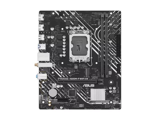 ASUS PRIME H610M-F WIFI D4 Intel H610 (LGA 1700) micro-ATX motherboard PCIe 4.0, DDR4, 2 x HDMI, WiFi 6, Realtek 1Gb Ethernet, M.2 slot, SATA 6...