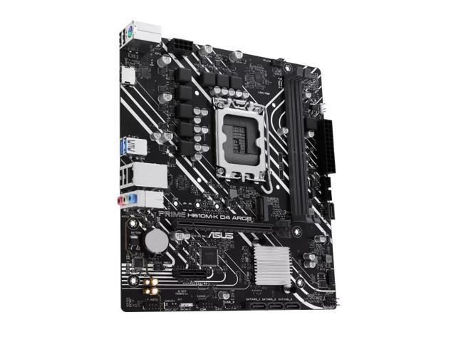ASUS PRIME H610M-K D4 ARGB-CSM Intel H610 (LGA 1700) micro-ATX motherboard DDR4, PCIe 4.0, M.2 slot, Realtek 1 Gb Ethernet, Two-Way AI Noise...