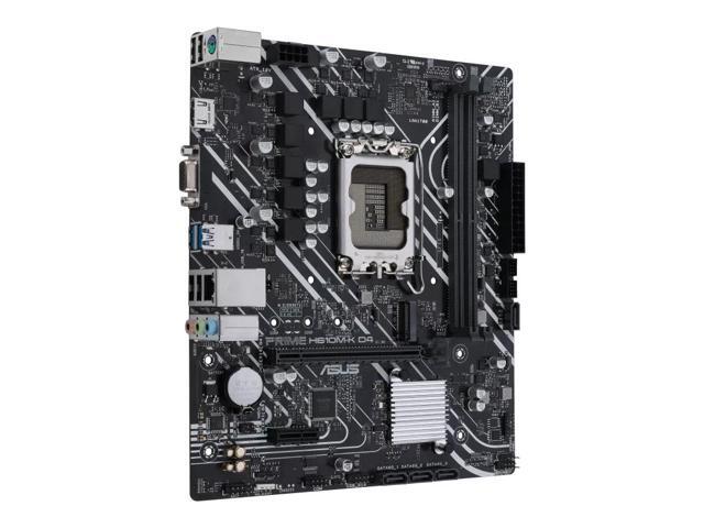ASUS PRIME H610M-K D4-CSM Intel H610 (LGA 1700) mic-ATX motherboard, DDR4, PCIe 4.0, M.2 slot, Realtek 1 Gb Ethernet,USB 3.2 Gen 1 ports, SATA 6...