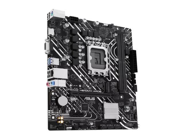 ASUS PRIME H610M-K ARGB Intel H610 (LGA 1700) micro-ATX motherboard, DDR5, PCIe 4.0, M.2 slot, Realtek 1 Gb Ethernet, SATA 6 Gbps, Addressable Gen...