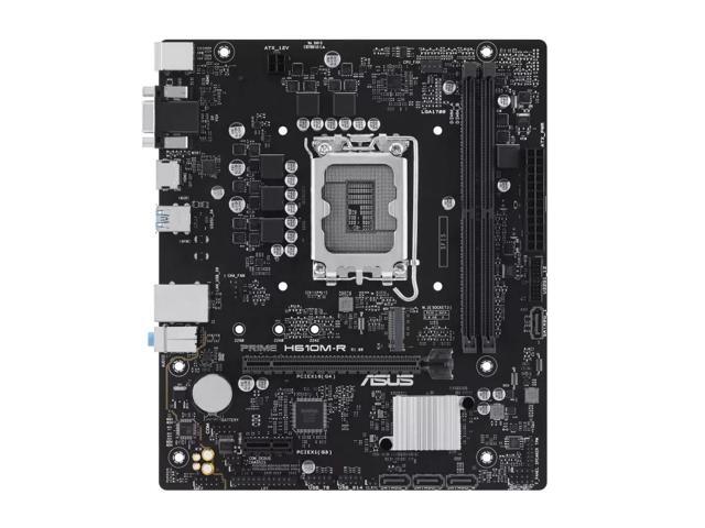 ASUS PRIME H610M-R Intel H610 (LGA 1700) micro-ATX motherboard DDR5, PCIe 4.0, M.2 slot, Realtek 1 Gb Ethernet, DisplayPort, SATA 6 Gbps, COM...