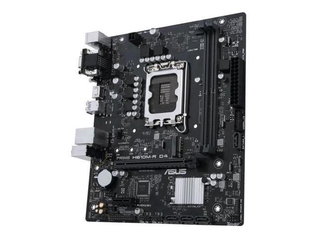 ASUS PRIME H610M-R D4 Intel H610 (LGA 1700) micro-ATX motherboard with DDR4, PCIe 4.0, M.2 slot, Realtek 1 Gb network card,USB 3.2 Gen 1 interface,...
